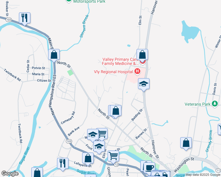 map of restaurants, bars, coffee shops, grocery stores, and more near 19 Grandview Street in Claremont
