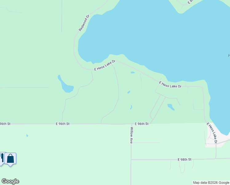 map of restaurants, bars, coffee shops, grocery stores, and more near 9433 Annie Lane in Newaygo