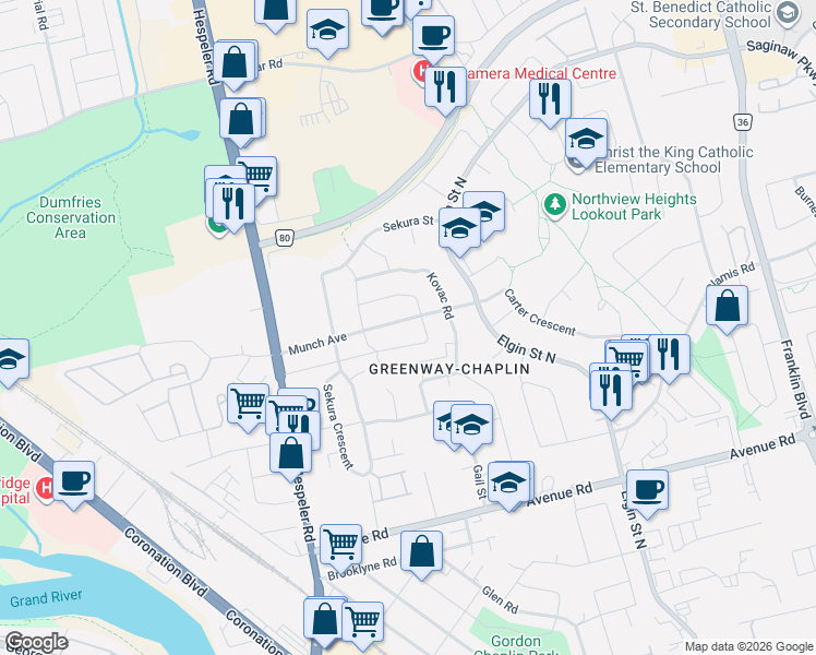 map of restaurants, bars, coffee shops, grocery stores, and more near in Cambridge