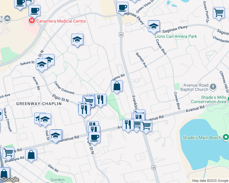 map of restaurants, bars, coffee shops, grocery stores, and more near in Cambridge