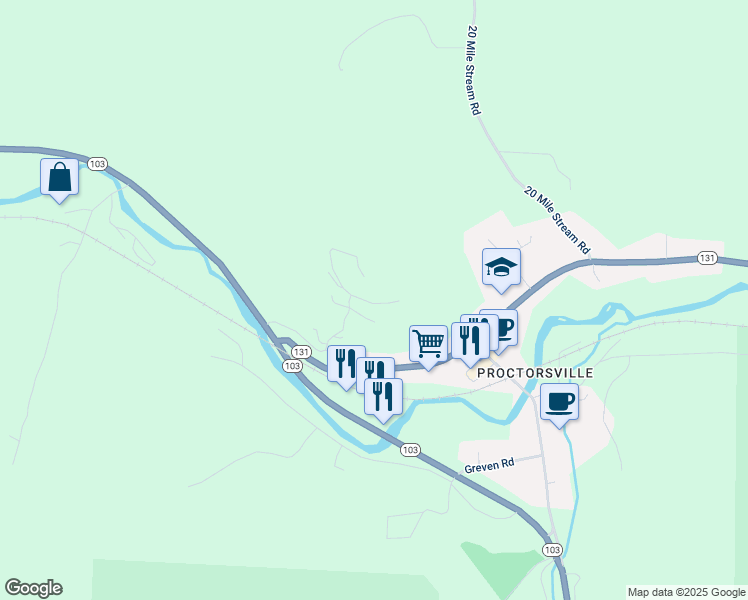 map of restaurants, bars, coffee shops, grocery stores, and more near 74 Spaulding Road in Cavendish