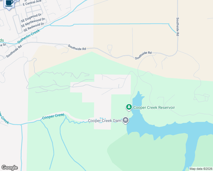 map of restaurants, bars, coffee shops, grocery stores, and more near 1816 Ridge View Drive in Sutherlin