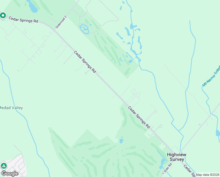 map of restaurants, bars, coffee shops, grocery stores, and more near 4264 Cedar Springs Road in Burlington