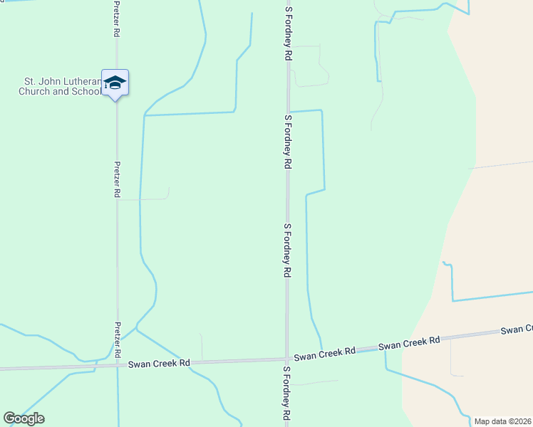 map of restaurants, bars, coffee shops, grocery stores, and more near 2554 South Fordney Road in Hemlock