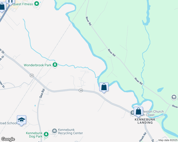 map of restaurants, bars, coffee shops, grocery stores, and more near 1 Gilpatrick Shipyard Lane in Kennebunk