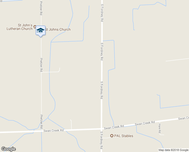 map of restaurants, bars, coffee shops, grocery stores, and more near 2554 South Fordney Road in Hemlock