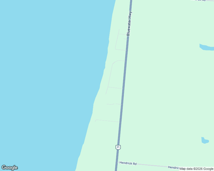 map of restaurants, bars, coffee shops, grocery stores, and more near 72163 Lake Shore Drive in Bluewater