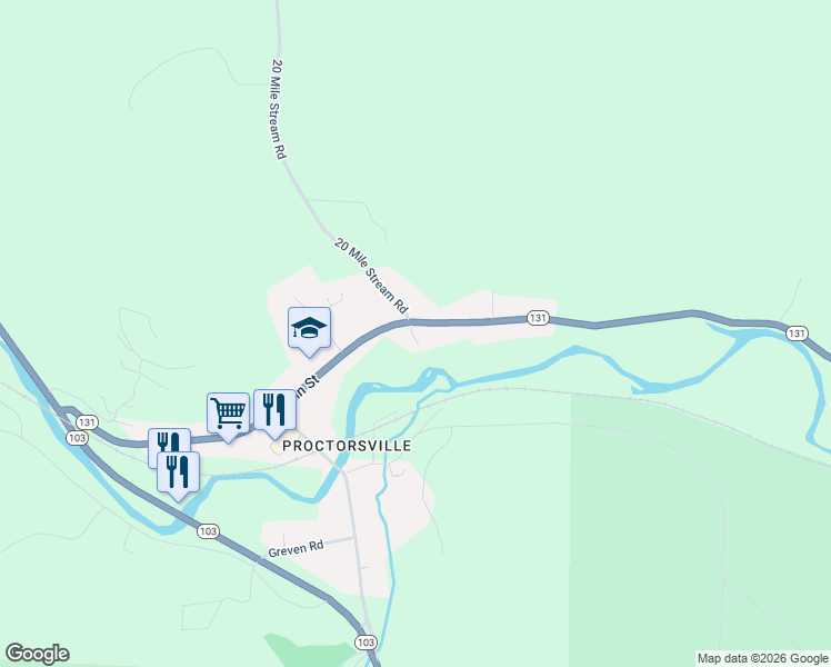 map of restaurants, bars, coffee shops, grocery stores, and more near 784 Main Street in Cavendish