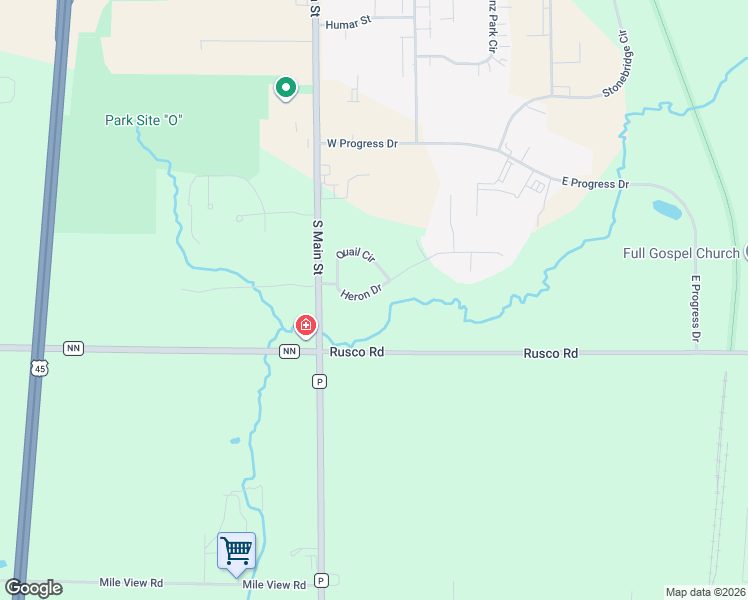 map of restaurants, bars, coffee shops, grocery stores, and more near 307 Heron Drive in West Bend