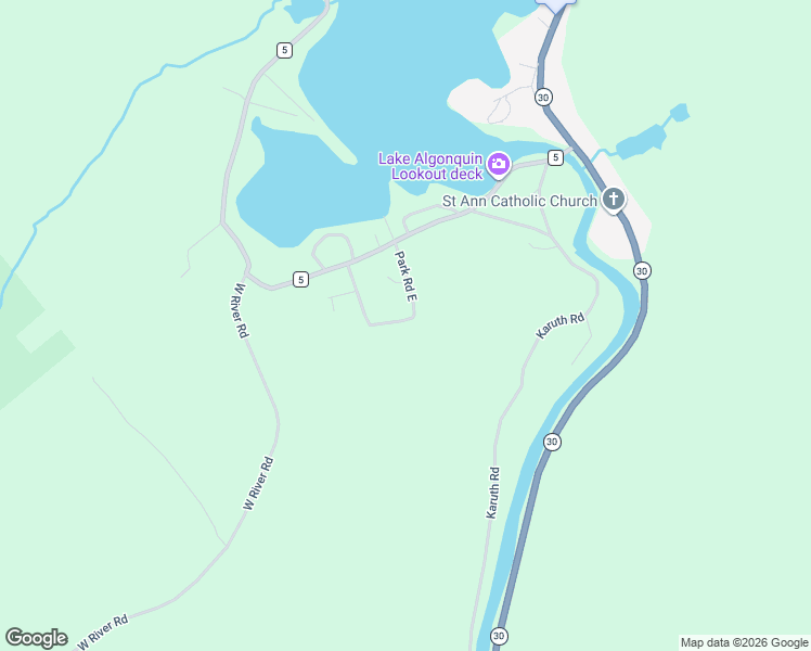 map of restaurants, bars, coffee shops, grocery stores, and more near Park Rd in Wells