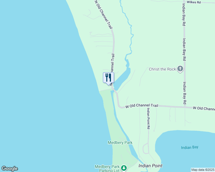 map of restaurants, bars, coffee shops, grocery stores, and more near 7007 North Old Channel Trail in Montague