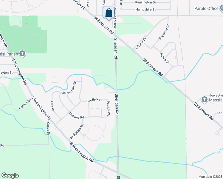 map of restaurants, bars, coffee shops, grocery stores, and more near 1050 Dean Road in Saginaw