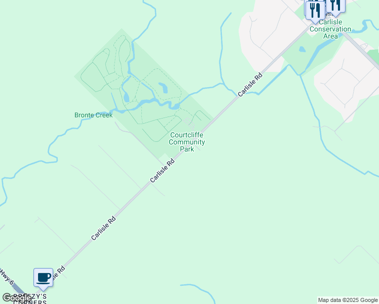 map of restaurants, bars, coffee shops, grocery stores, and more near 148b Carlisle Road in Hamilton