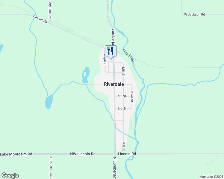 map of restaurants, bars, coffee shops, grocery stores, and more near in Riverdale