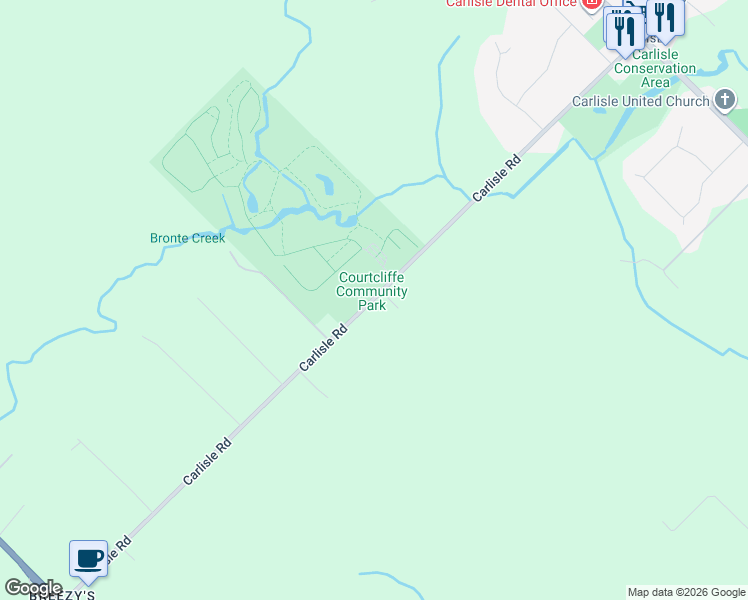 map of restaurants, bars, coffee shops, grocery stores, and more near 148b Carlisle Road in Hamilton