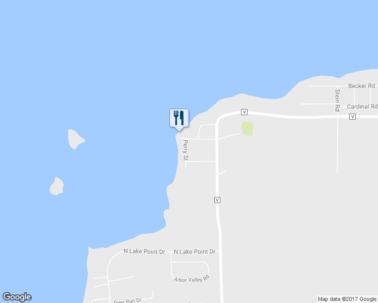 map of restaurants, bars, coffee shops, grocery stores, and more near N3080 Perry Street in Poynette