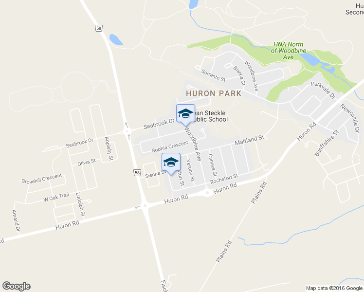 map of restaurants, bars, coffee shops, grocery stores, and more near 39 Sophia Crescent in Kitchener