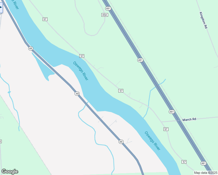 map of restaurants, bars, coffee shops, grocery stores, and more near 3397 County Route 57 in Oswego