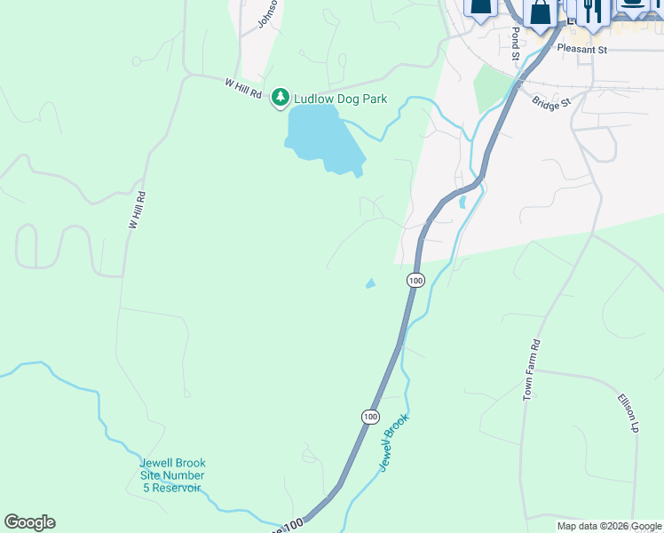 map of restaurants, bars, coffee shops, grocery stores, and more near 85 Pallotta's Hemingway Hill Road in Windsor County