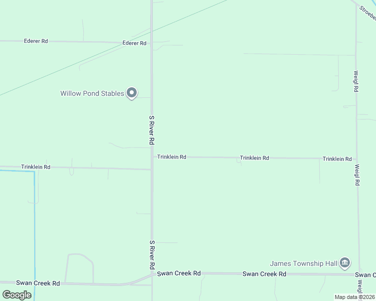 map of restaurants, bars, coffee shops, grocery stores, and more near 6868 Trinklein Road in Saginaw