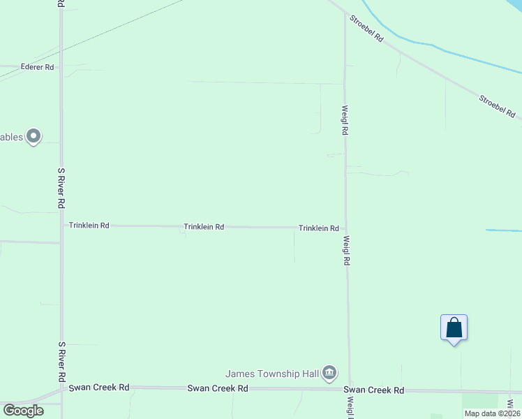 map of restaurants, bars, coffee shops, grocery stores, and more near 6314 Trinklein Road in Saginaw