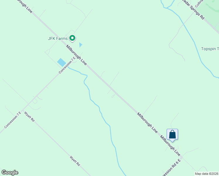 map of restaurants, bars, coffee shops, grocery stores, and more near 1065 Milburough Line in Hamilton