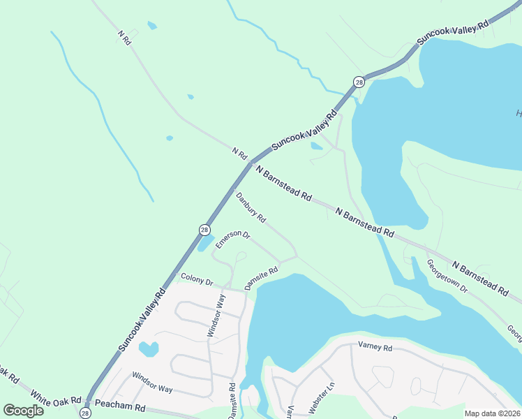 map of restaurants, bars, coffee shops, grocery stores, and more near 29 Danbury Road in Barnstead