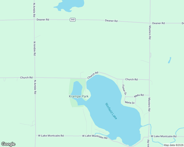 map of restaurants, bars, coffee shops, grocery stores, and more near 14500 Church Road in Howard City