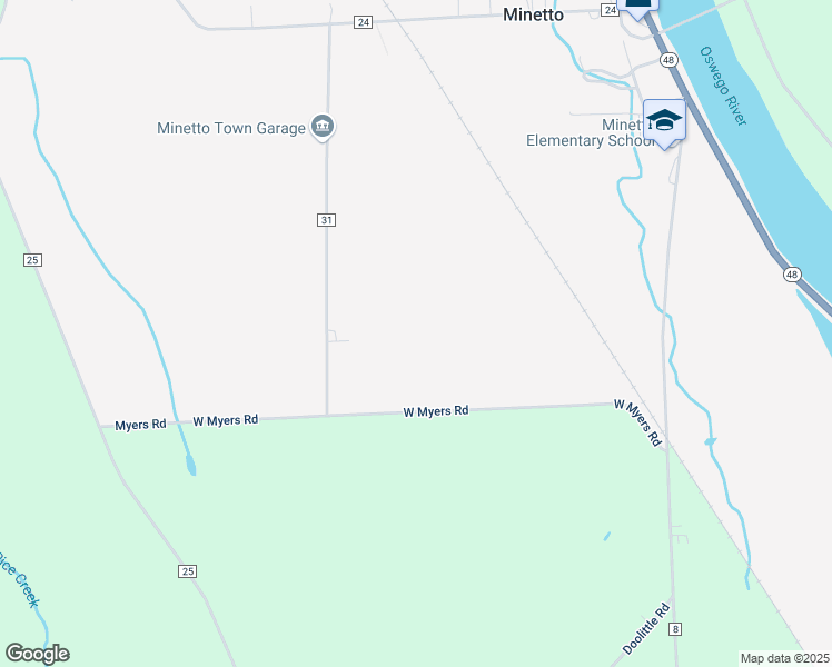 map of restaurants, bars, coffee shops, grocery stores, and more near 114 West Myers Road in Oswego