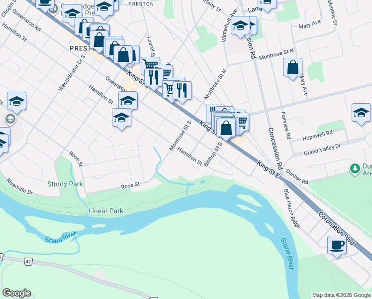 map of restaurants, bars, coffee shops, grocery stores, and more near 1354 Hamilton Street in Cambridge