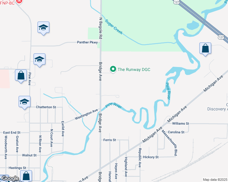 map of restaurants, bars, coffee shops, grocery stores, and more near 1080 Bridge Avenue in Alma