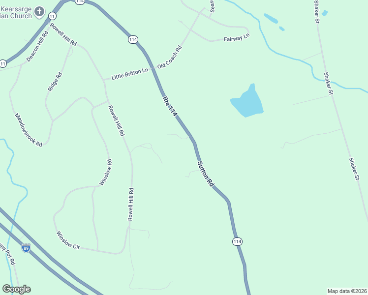 map of restaurants, bars, coffee shops, grocery stores, and more near 1903 New Hampshire 114 in Sutton