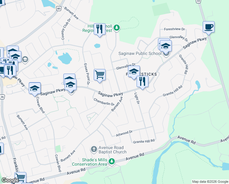 map of restaurants, bars, coffee shops, grocery stores, and more near 563 Burnett Avenue in Cambridge