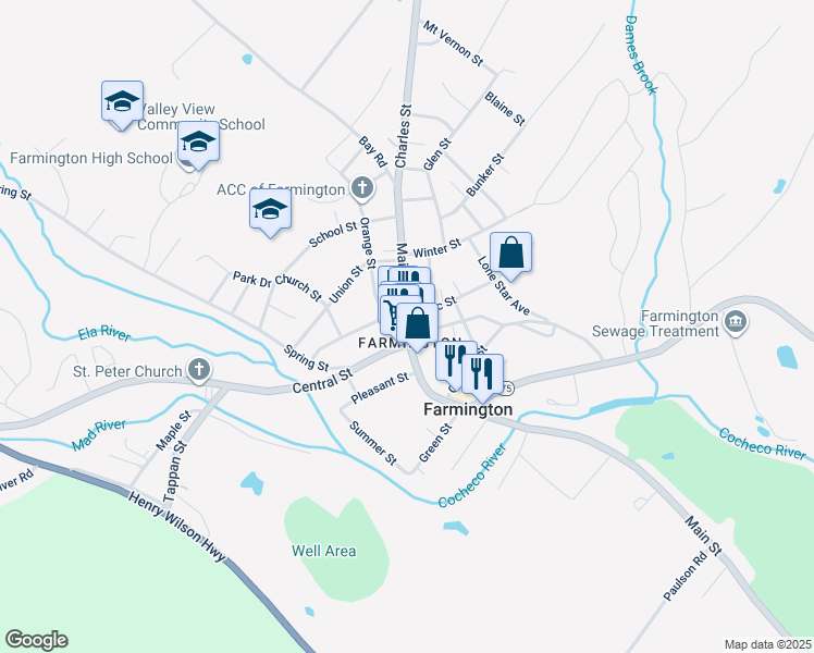 Main Street, Farmington NH Walk Score