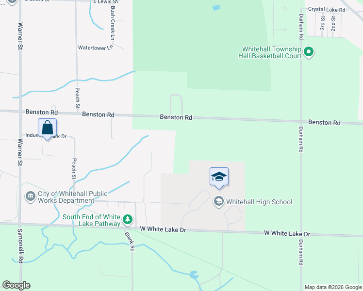 map of restaurants, bars, coffee shops, grocery stores, and more near 3225 Benston Road in Whitehall