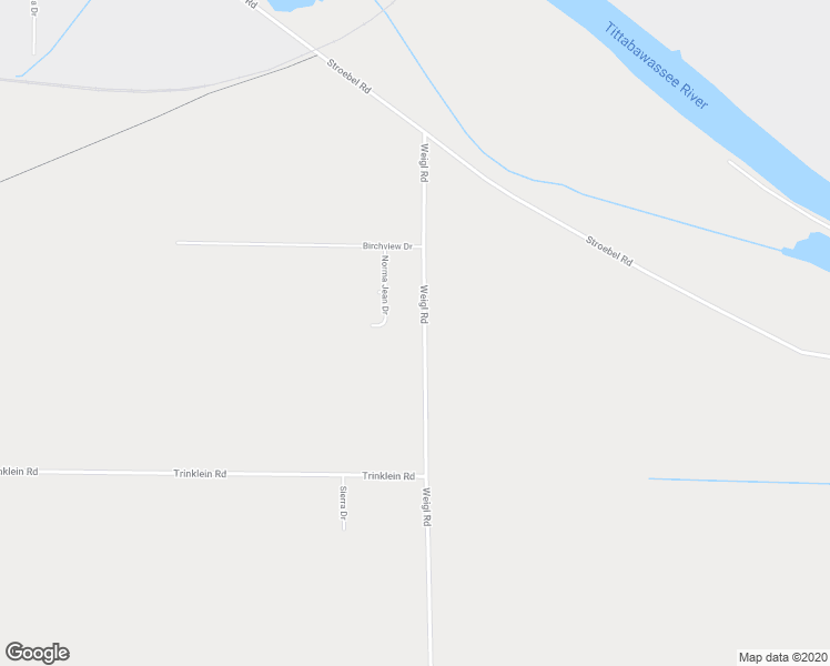map of restaurants, bars, coffee shops, grocery stores, and more near 2206 Weigl Road in Saginaw