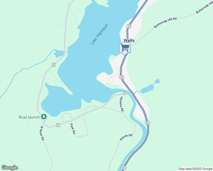 map of restaurants, bars, coffee shops, grocery stores, and more near 122 Kibler Point in Wells