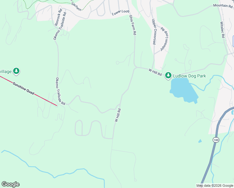 map of restaurants, bars, coffee shops, grocery stores, and more near 490 West Hill Road in Windsor County