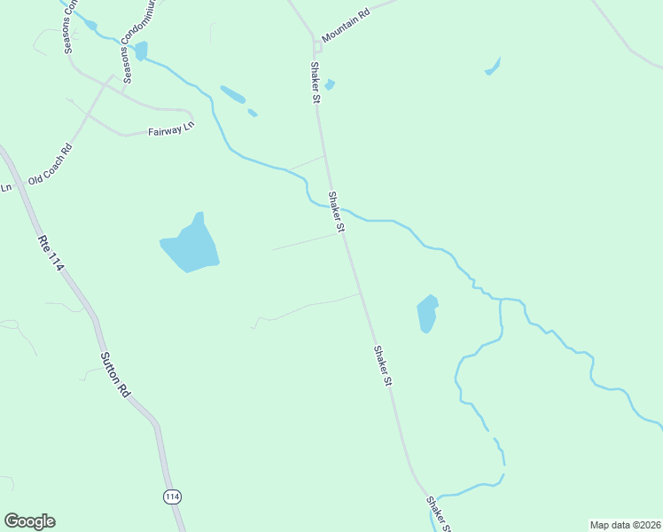 map of restaurants, bars, coffee shops, grocery stores, and more near Shaker Street in New London