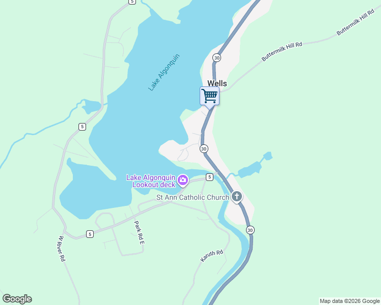 map of restaurants, bars, coffee shops, grocery stores, and more near 101 Kibler Point in Wells