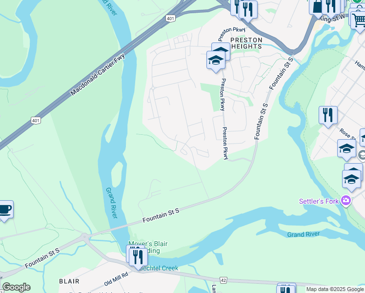 map of restaurants, bars, coffee shops, grocery stores, and more near in Cambridge