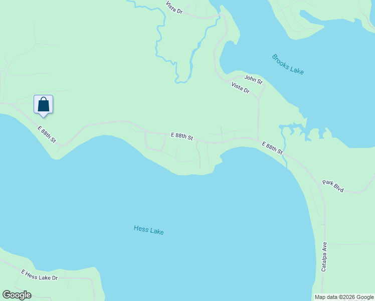 map of restaurants, bars, coffee shops, grocery stores, and more near 1526 East 88th Street in Newaygo