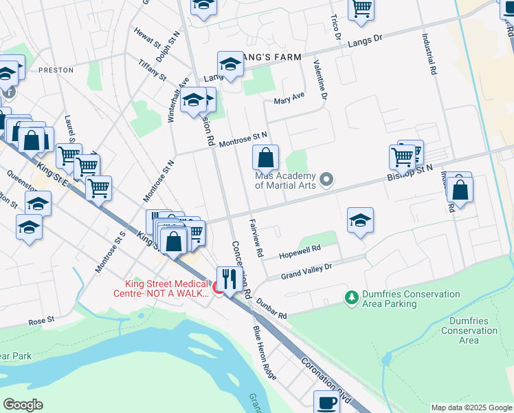 map of restaurants, bars, coffee shops, grocery stores, and more near in Cambridge