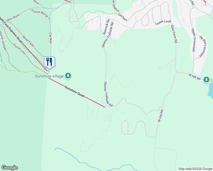 map of restaurants, bars, coffee shops, grocery stores, and more near 3 Timber Creek Road in Windsor County