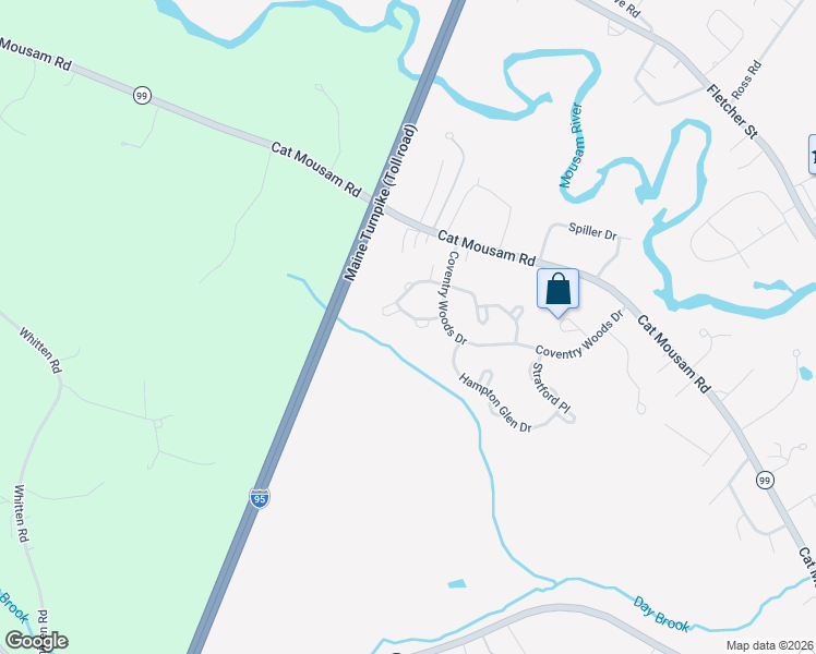 map of restaurants, bars, coffee shops, grocery stores, and more near 29 Bentley Place in Kennebunk