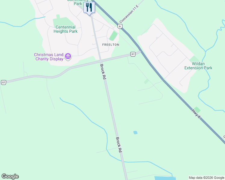 map of restaurants, bars, coffee shops, grocery stores, and more near 1754 Brock Road in Hamilton