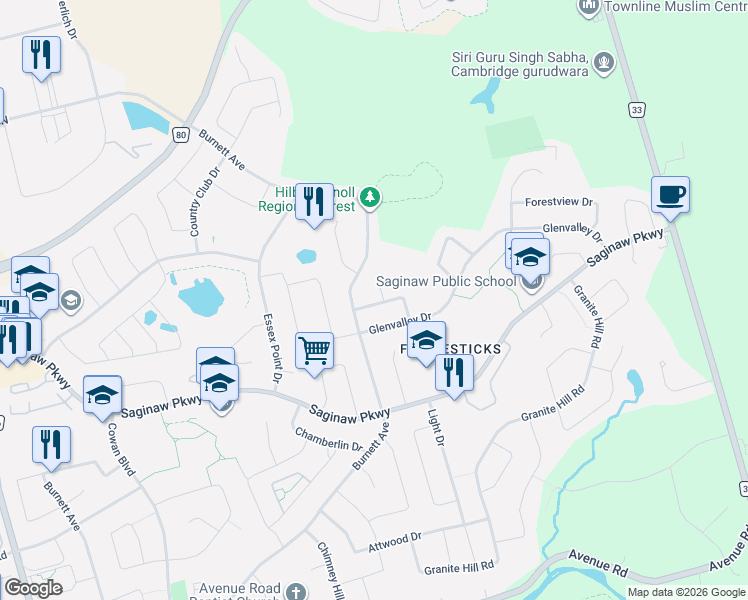 map of restaurants, bars, coffee shops, grocery stores, and more near in Cambridge