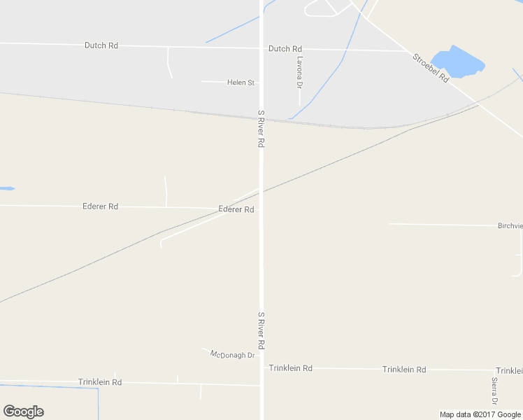 map of restaurants, bars, coffee shops, grocery stores, and more near South River Road in Saginaw County