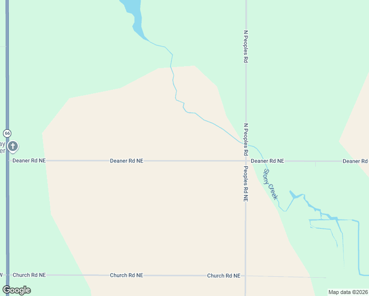 map of restaurants, bars, coffee shops, grocery stores, and more near 737 Deaner Road Northeast in Edmore
