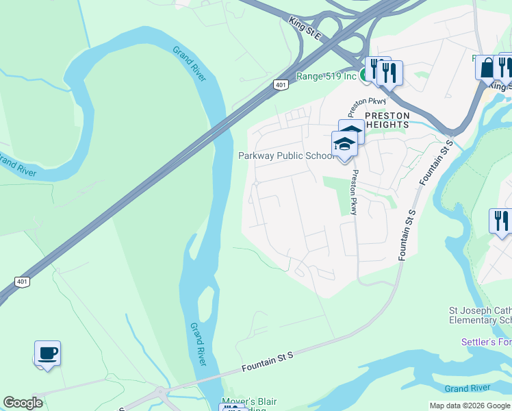 map of restaurants, bars, coffee shops, grocery stores, and more near 600 Linden Drive in Cambridge